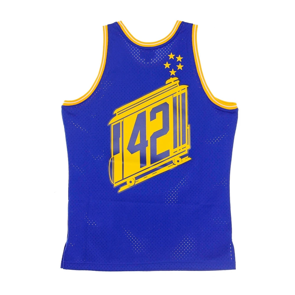 Mitchell & Ness Retro NBA Basketbal Tanktop Blue Heren