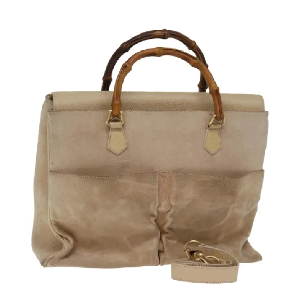 Gucci Vintage Pre-owned Suede totes Beige Dames