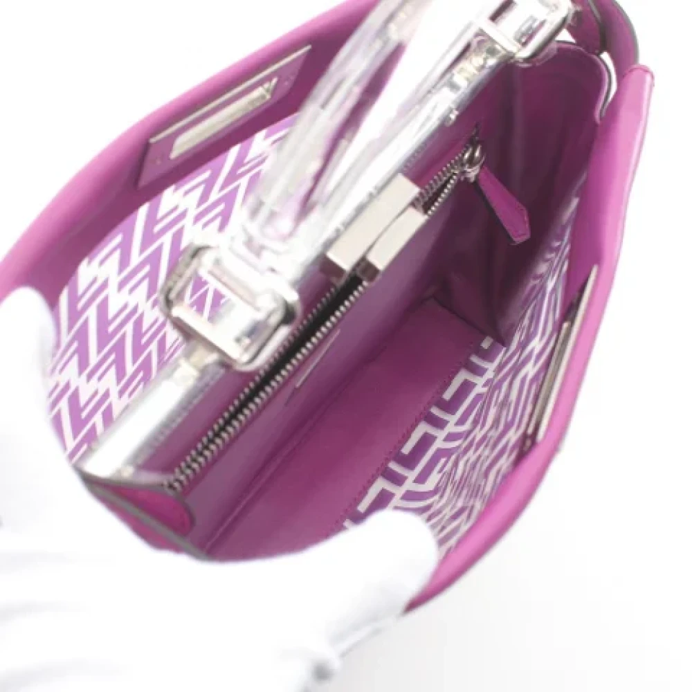 Fendi Vintage Pre-owned Leather handbags Purple Dames