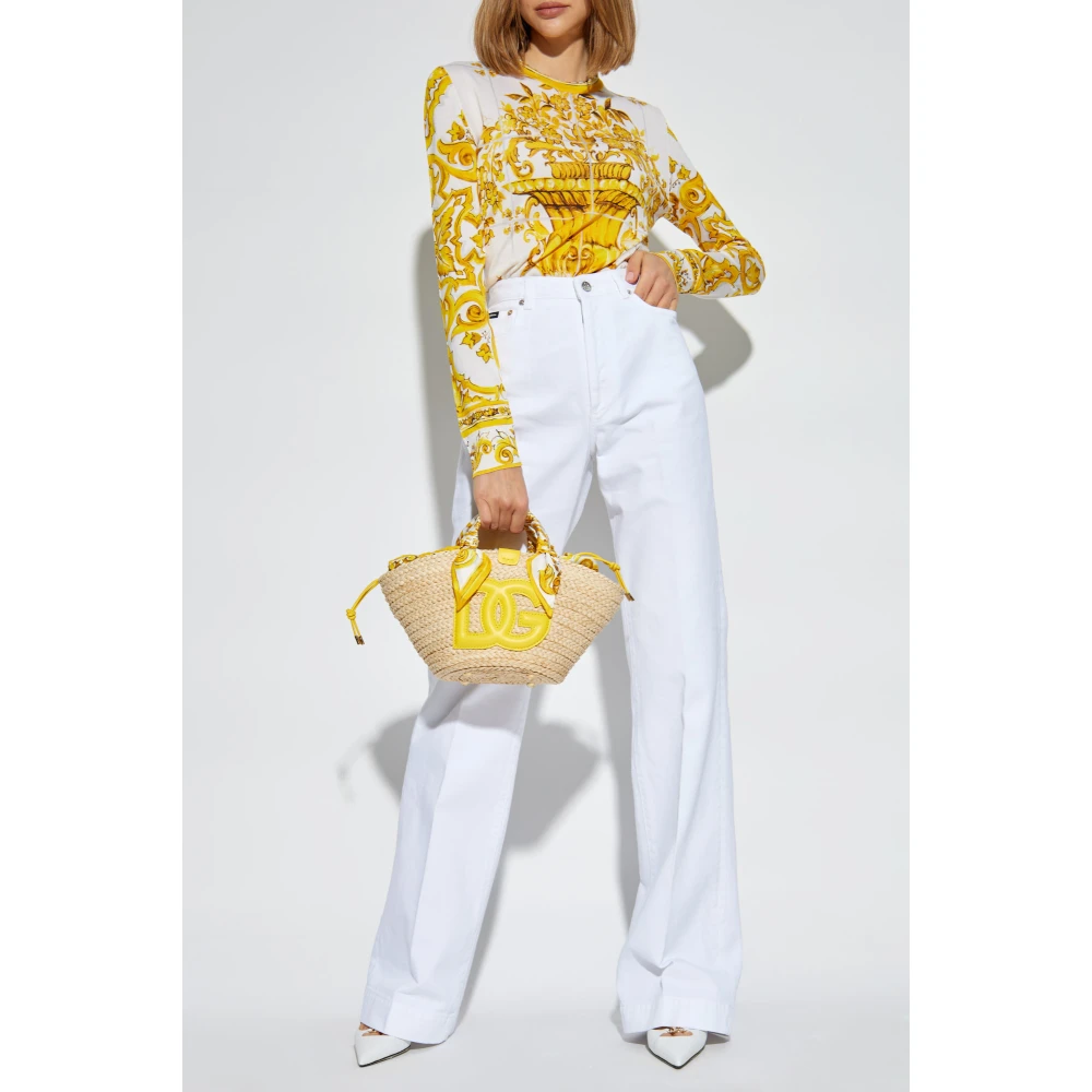 Dolce & Gabbana Trui met 'Majolica' print Yellow Dames