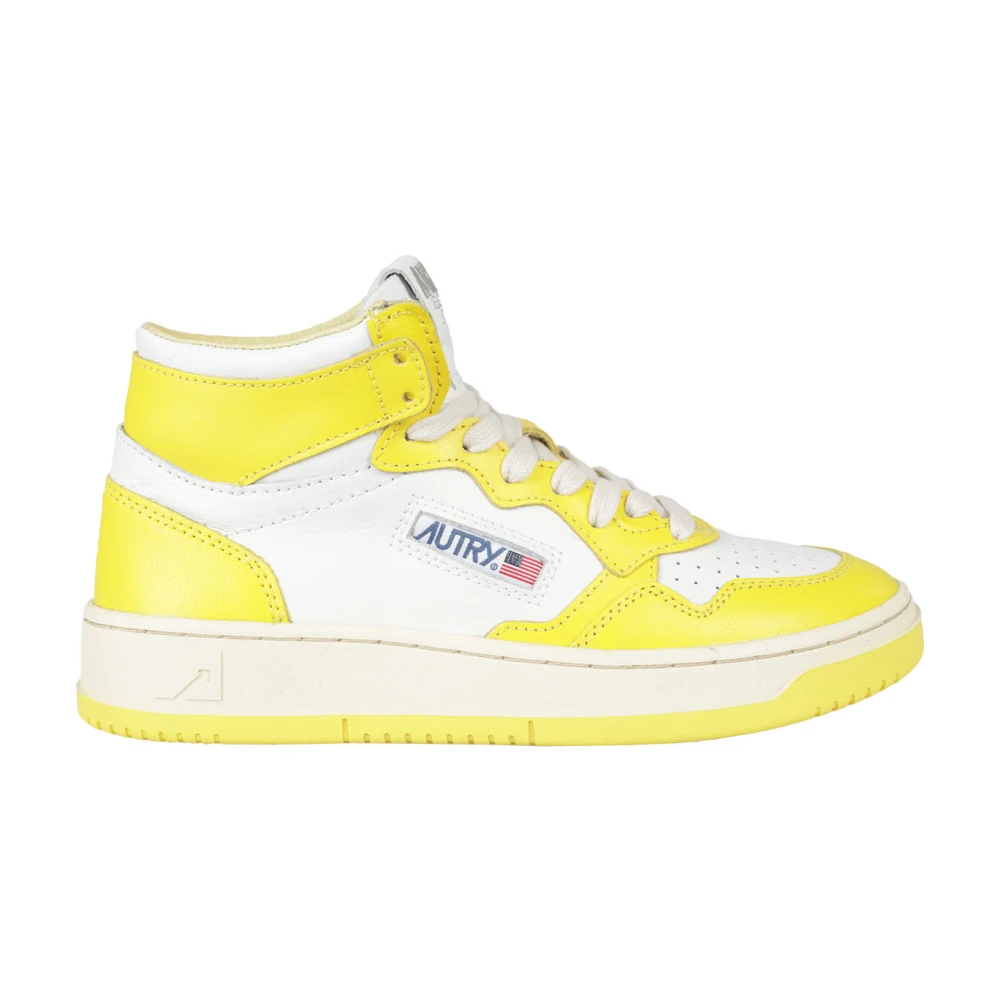 Autry Women's Yellow Sneakers, 4 Uk, Stylish Trainers