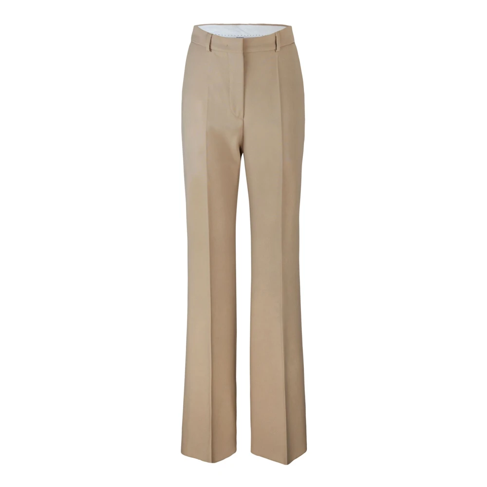 SPORTMAX Bruine Wol Lage Taille Broek Brown Dames