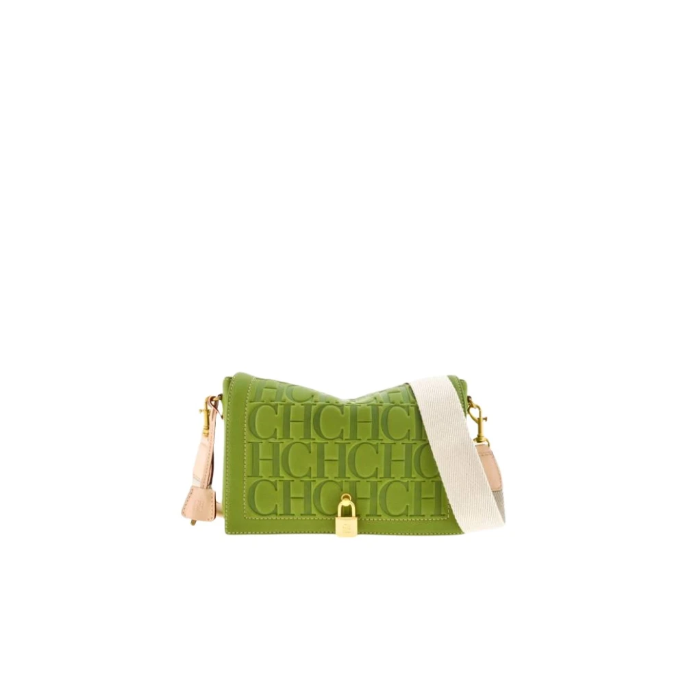 Carolina Herrera Vergrendelde Crossbody Tas Groen Getatoeëerd Green Heren