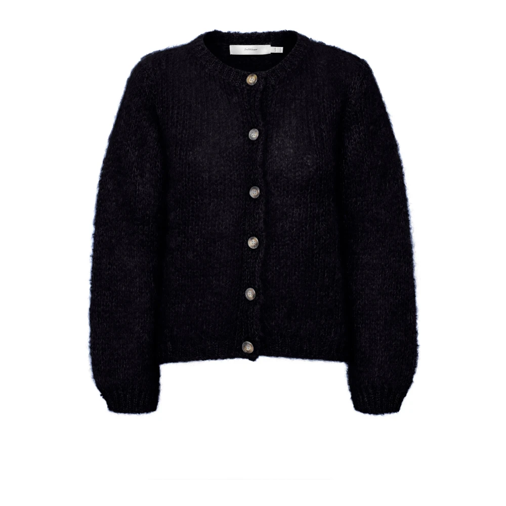 InWear Zwarte Mohair Cardigan Jetraiw Stijl Black Dames