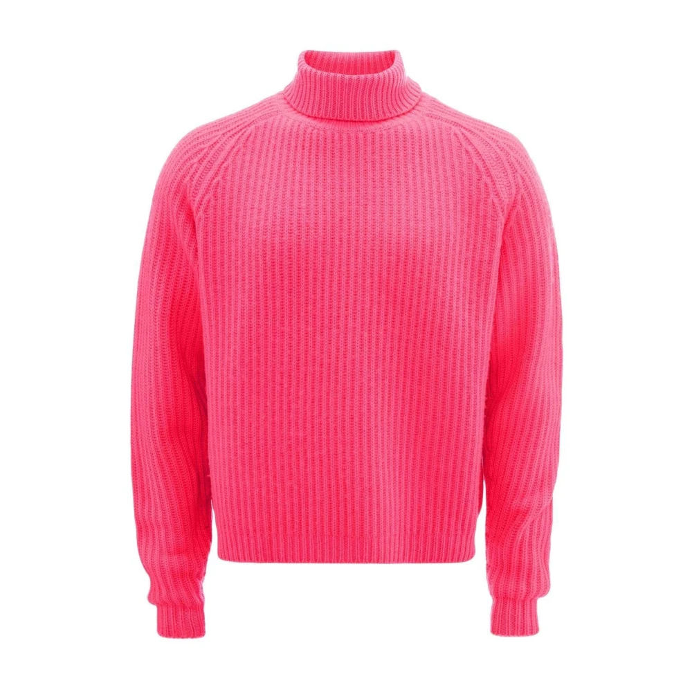 JW Anderson Roze Wol Raglanmouw Sweater Pink Dames