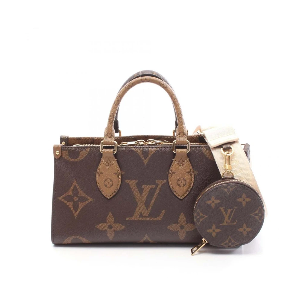 Louis Vuitton Vintage Women's Brown Pre-Owned Monogram Satchel Bag With Coin Purse