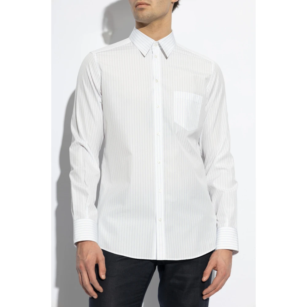 Dolce & Gabbana Overhemd met gestreept patroon White Heren