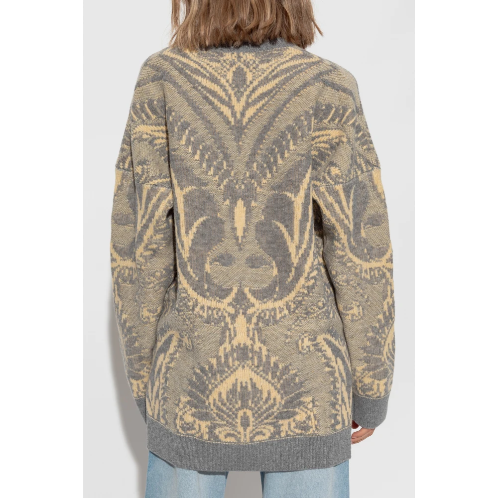 ETRO Gebreide trui met patroon Gray Dames