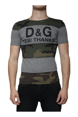 Camouflage Print Bomull Crew Neck T-shirt