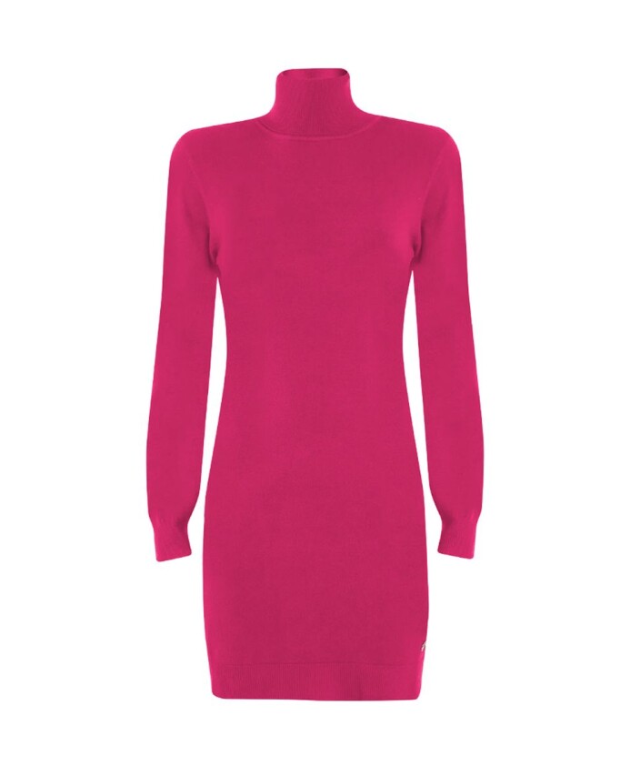 robe-tricot-viscose-fuchsia