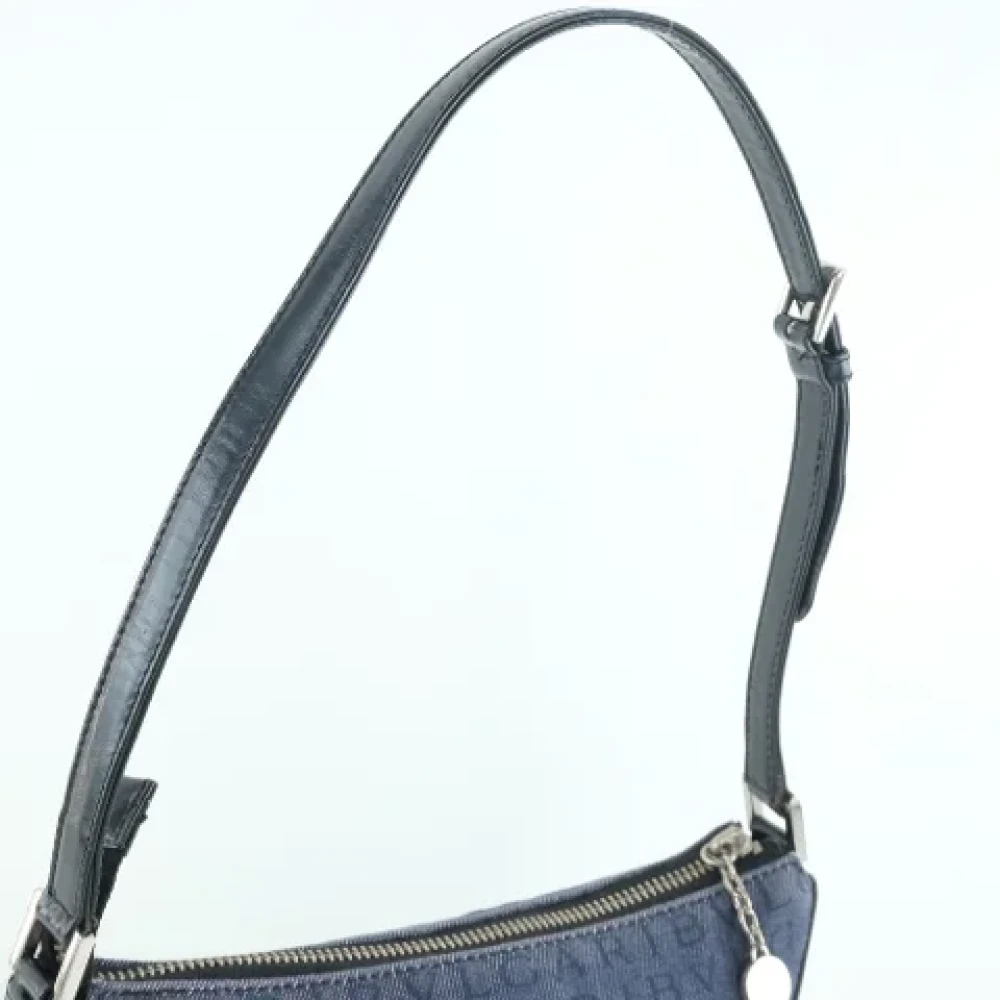 Bvlgari Vintage Pre-owned Canvas shoulder-bags Blue Dames