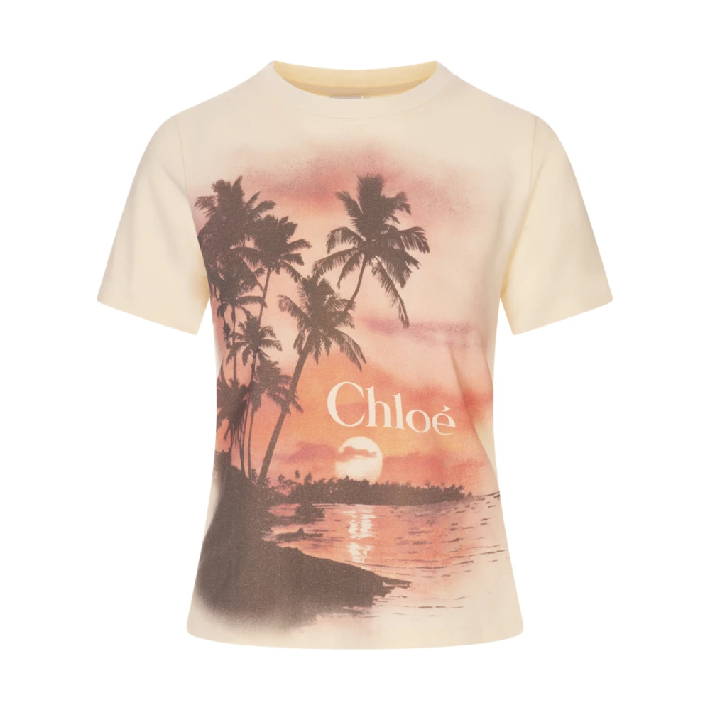 Chloé - Tops > T-Shirts - Yellow - Chloé - Modalova