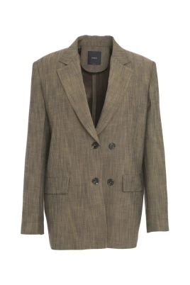 Brun Blazer för Kvinnor SS25