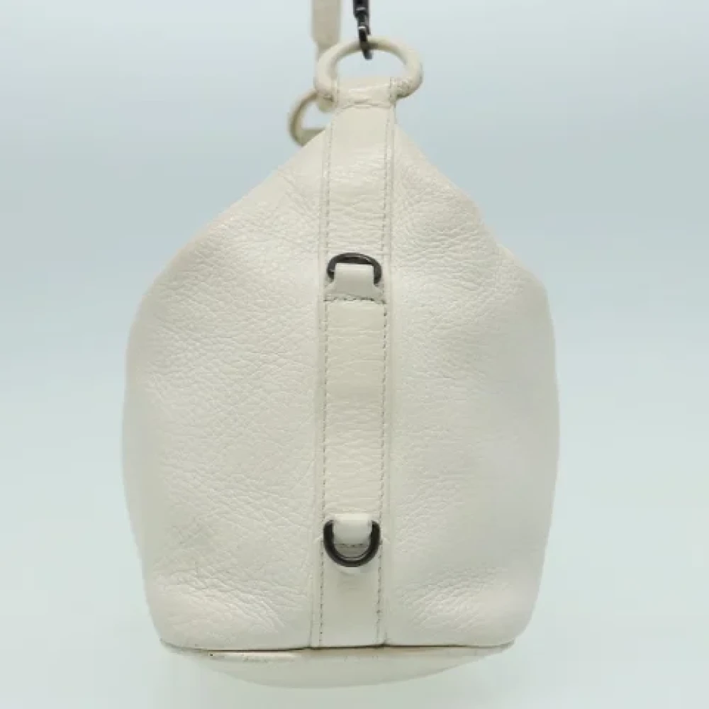 Bottega Veneta Vintage Pre-owned Leather shoulder-bags White Dames