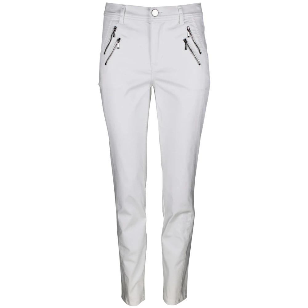2-Biz Smalle Broek Donkerblauw White Dames