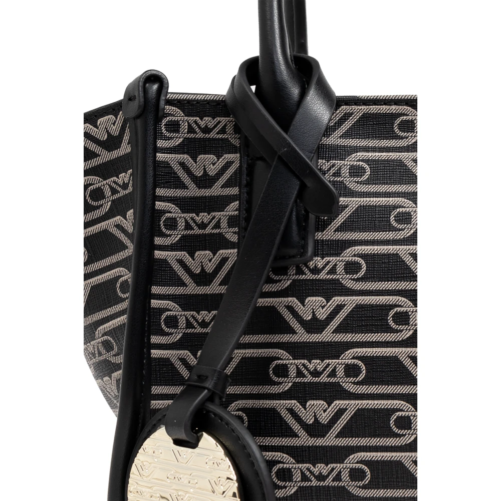 Emporio Armani Schoudertas met monogram Black Dames