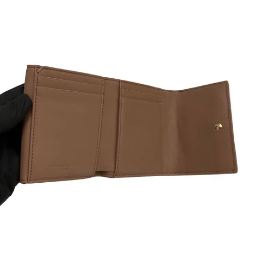 Dior Vintage Pre-owned Leather wallets Brown Dames