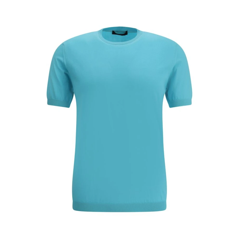 Moorer - Tops > T-Shirts - Blue - Moorer - Modalova