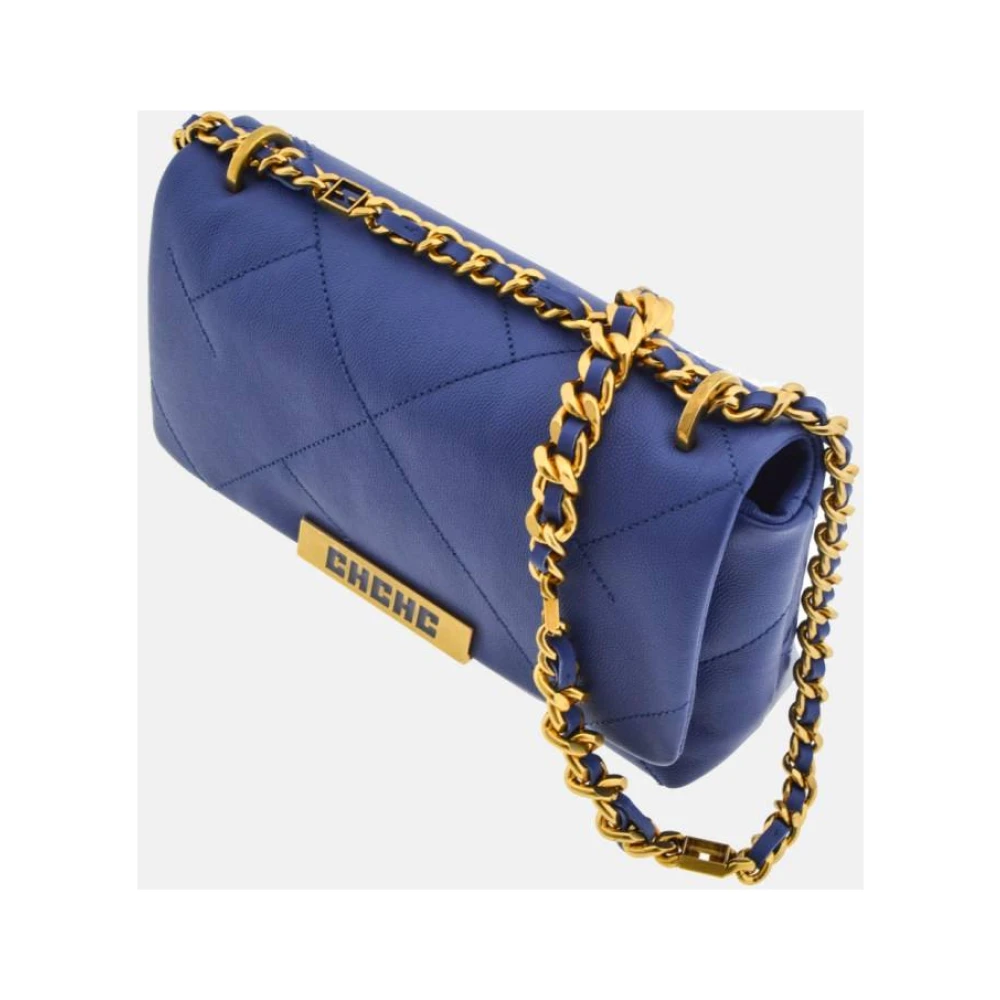 Carolina Herrera Blauwe Palmera Leren Bimba 9 Tas Blue Dames