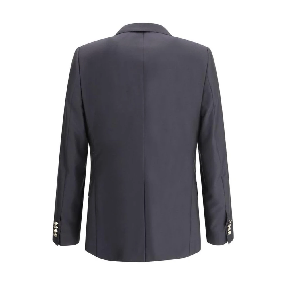 Dolce & Gabbana Wollen Blazer met peaked revers Black Heren