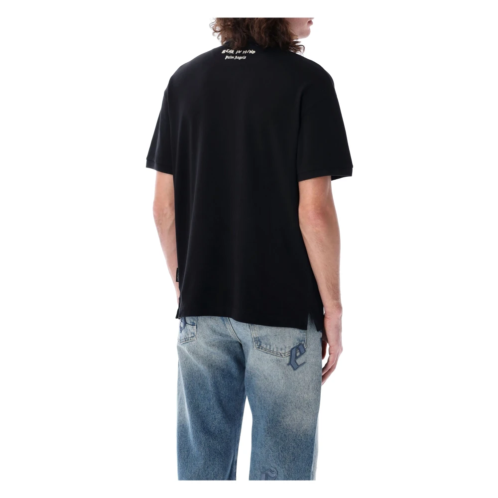 Palm Angels Schattig Beer Polo Shirt Black Heren
