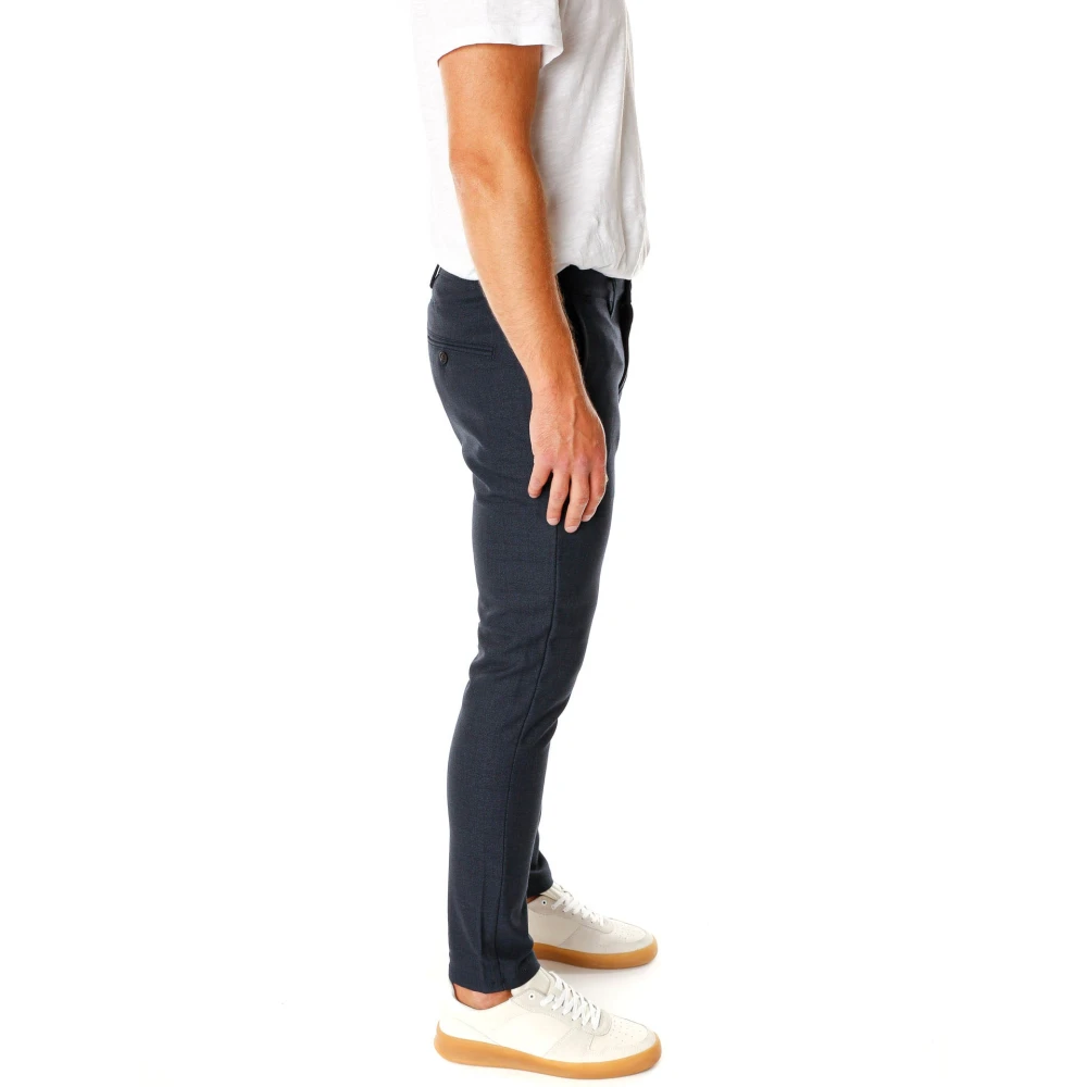 Gabba Klassieke geruite chino-broek Black Heren
