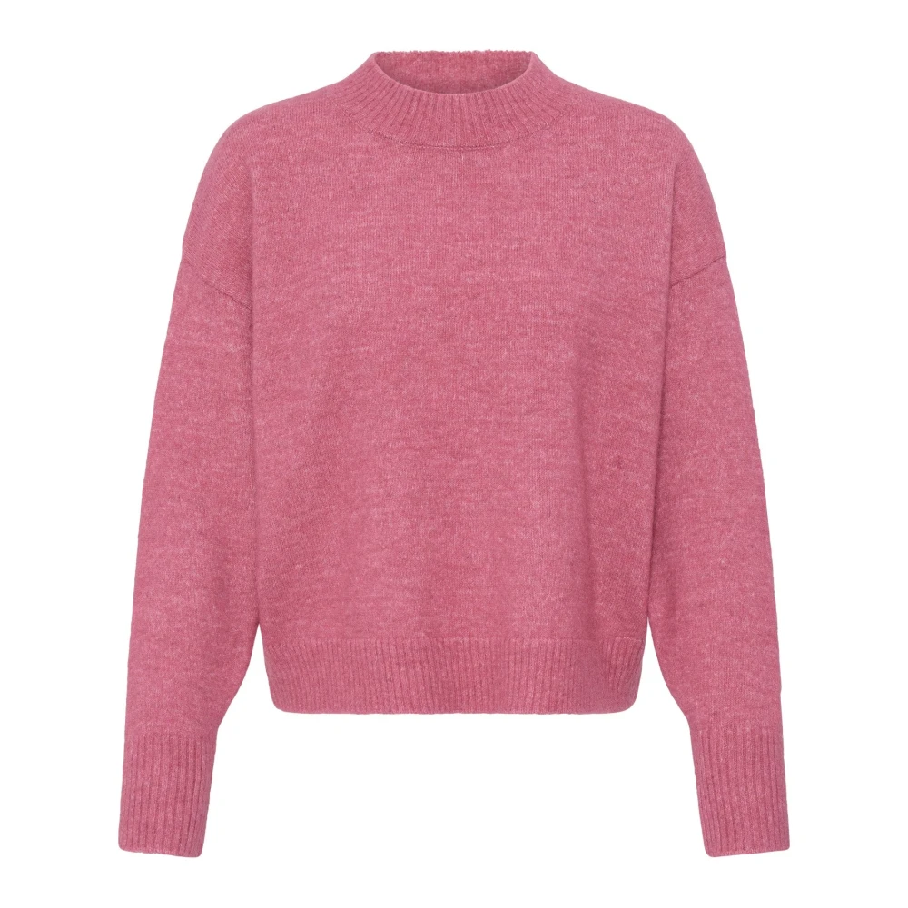 VAN GRAAF Ichi Damen Altrosa Strickpullover Langarm Ihsage Pink, Klein - Bild 5