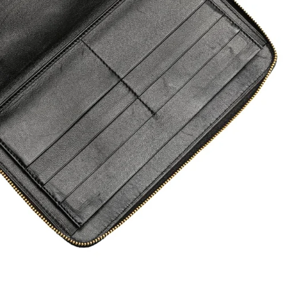 Dior Vintage Pre-owned Leather wallets Black Dames