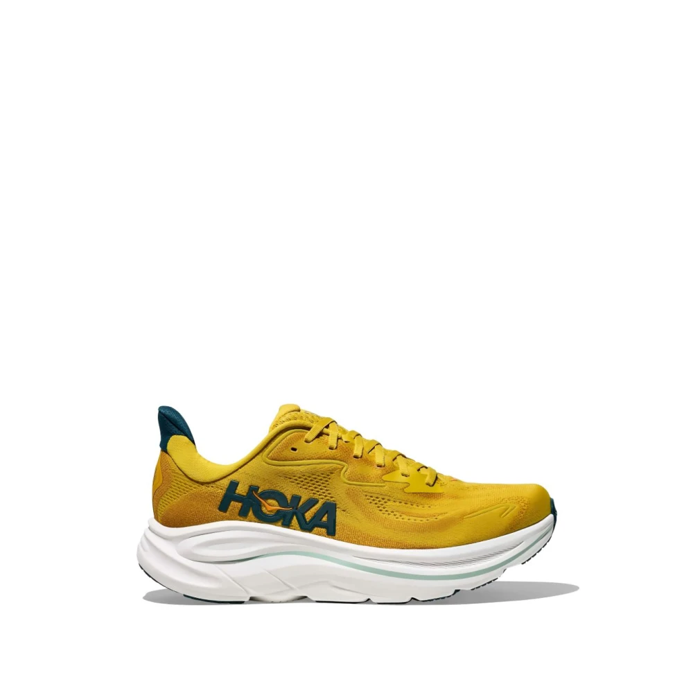 Hoka One One Yellow Running Shoes, Male, 7 1/3 Uk, Clifton 10