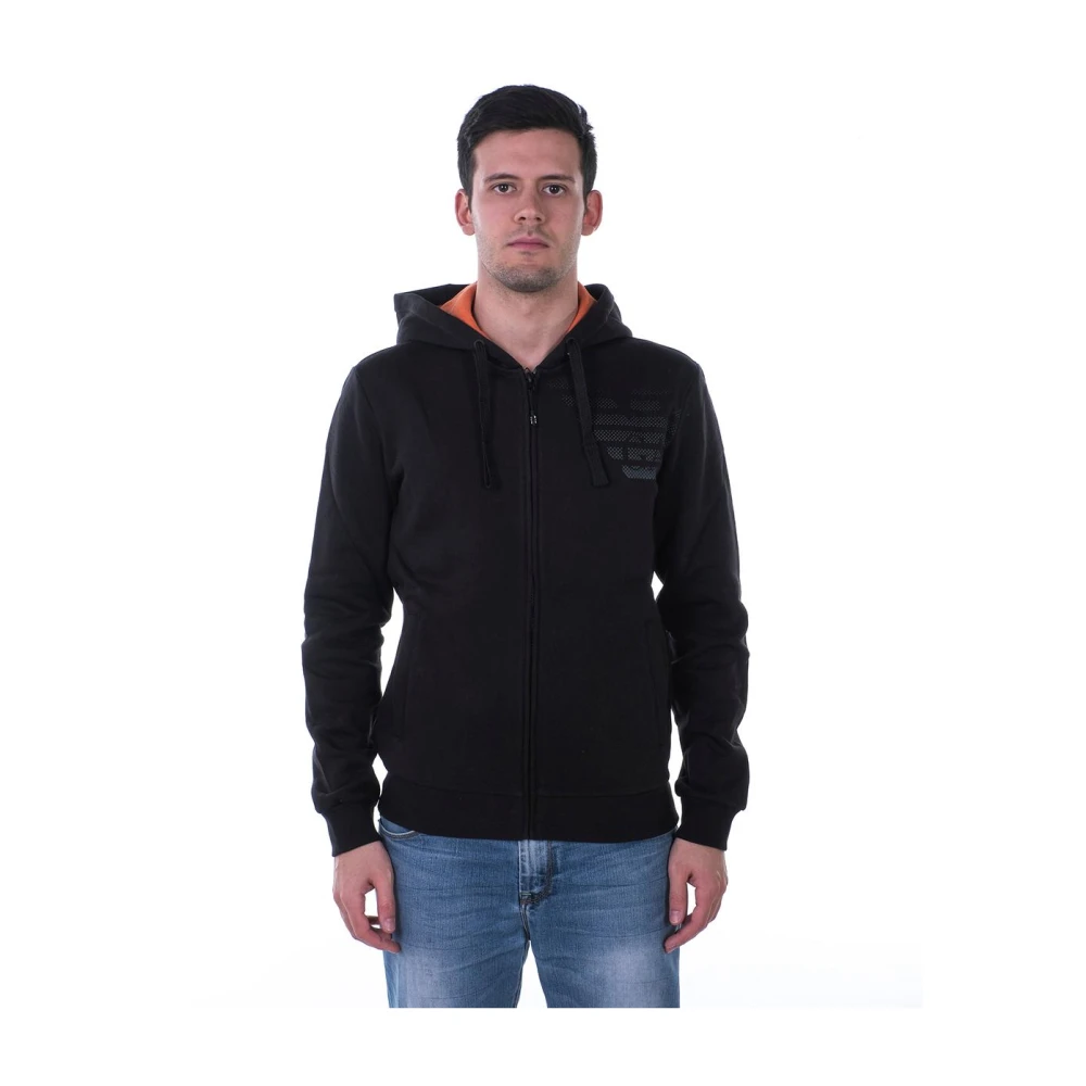 Emporio Armani Ea7 Hombre Negro Sudaderas, Talla: 2XL