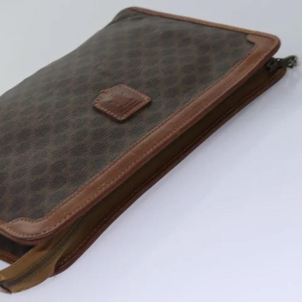 Celine Vintage Pre-owned Leather clutches Brown Dames