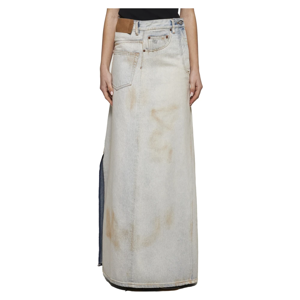 MM6 Maison Margiela Blauwe Distressed Denim Jeans Blue Dames