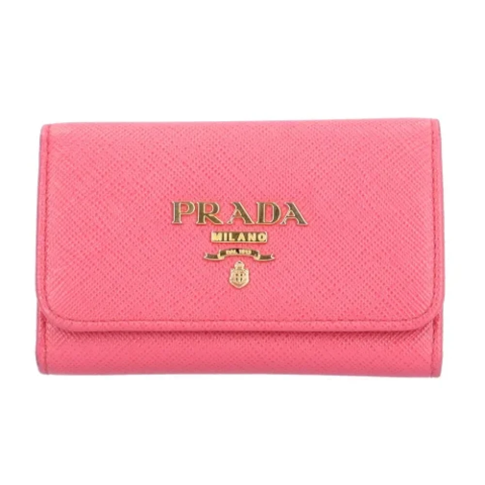 Prada Vintage Pre-owned Leather key-holders Pink Dames