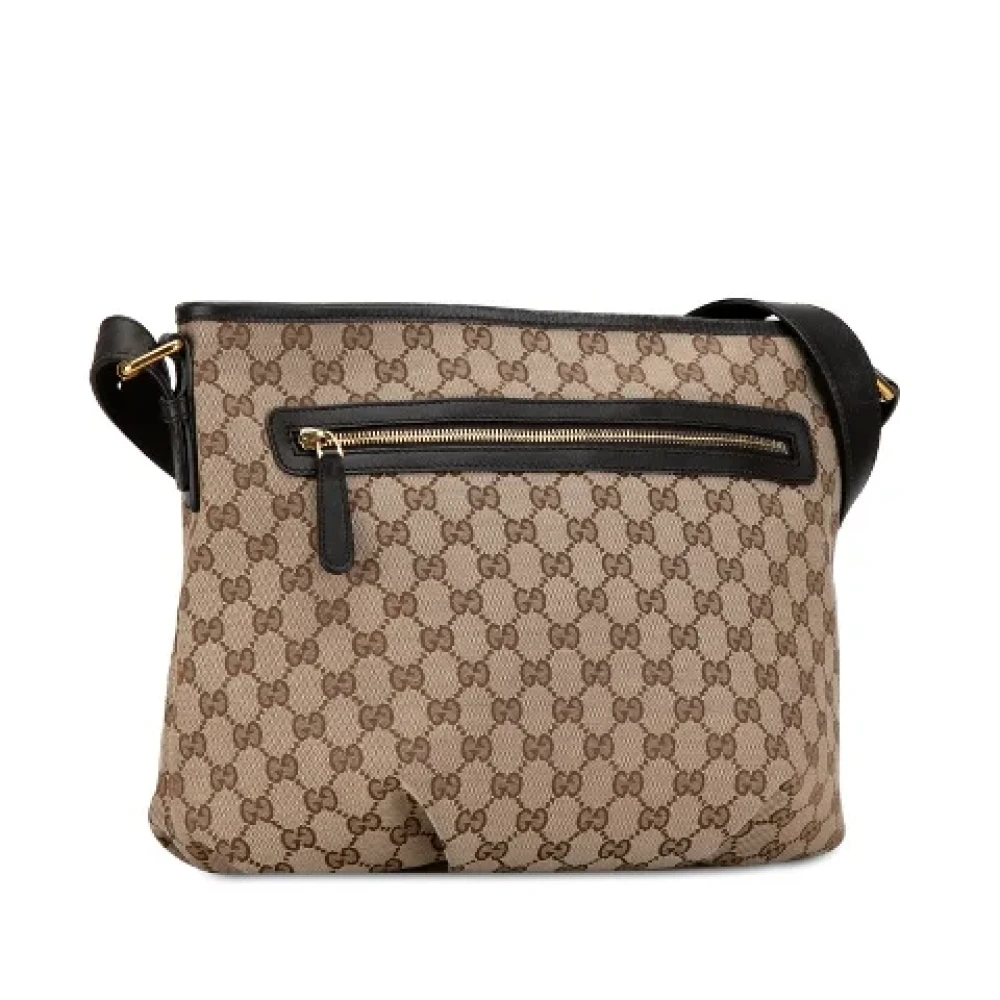 Gucci Vintage Pre-owned Canvas crossbody-bags Beige Dames