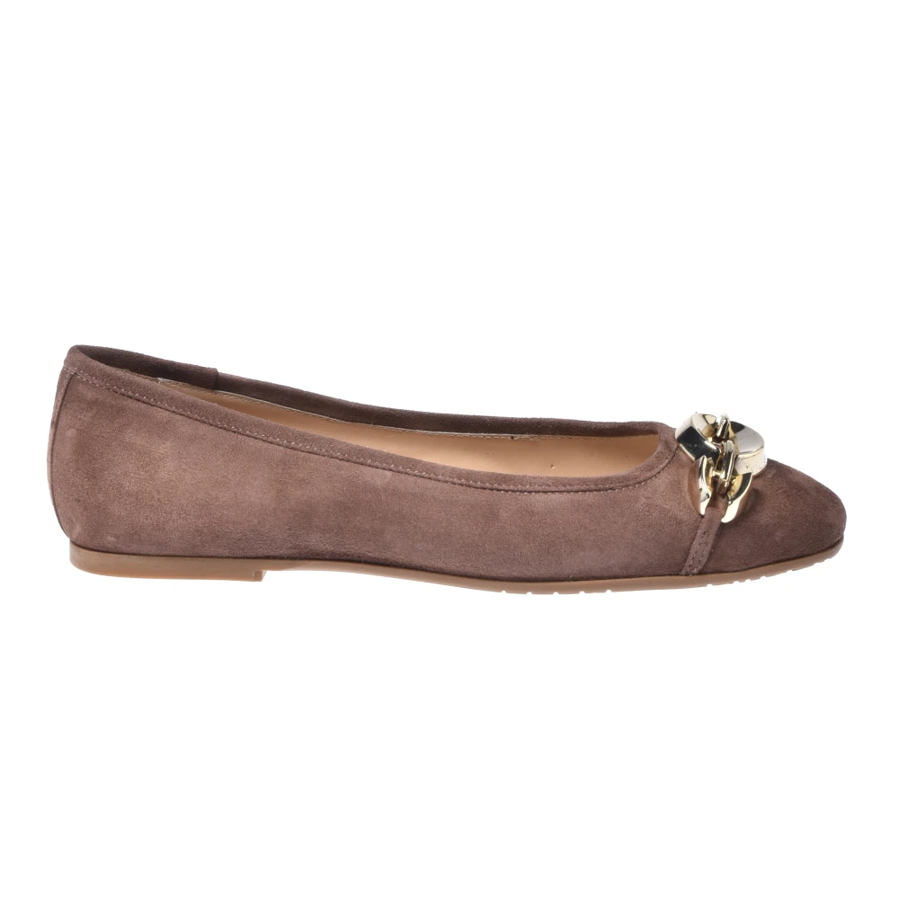 Baldinini Donna Beige - Ballerina In Camoscio Taupe - Shoes - 40 Eu