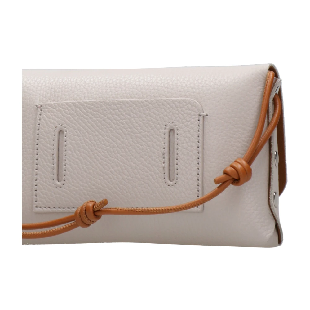 Zanellato Hammer Leren Schoudertas met Twist-Lock Beige Dames