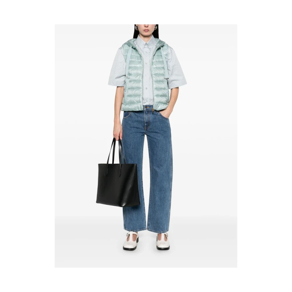 Herno Lichtblauwe Zip Waistcoat met Zijzakken Blue Dames