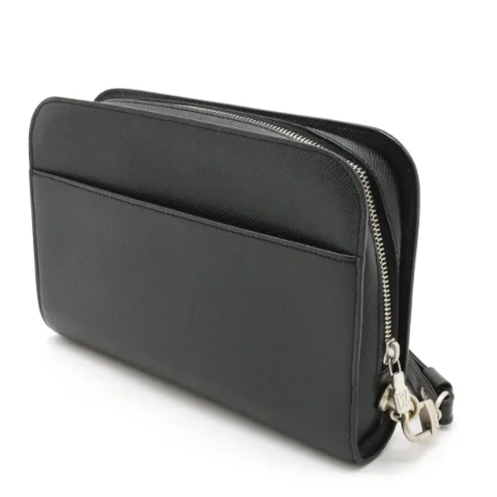 Louis Vuitton Vintage Pre-owned Leather clutches Black Heren