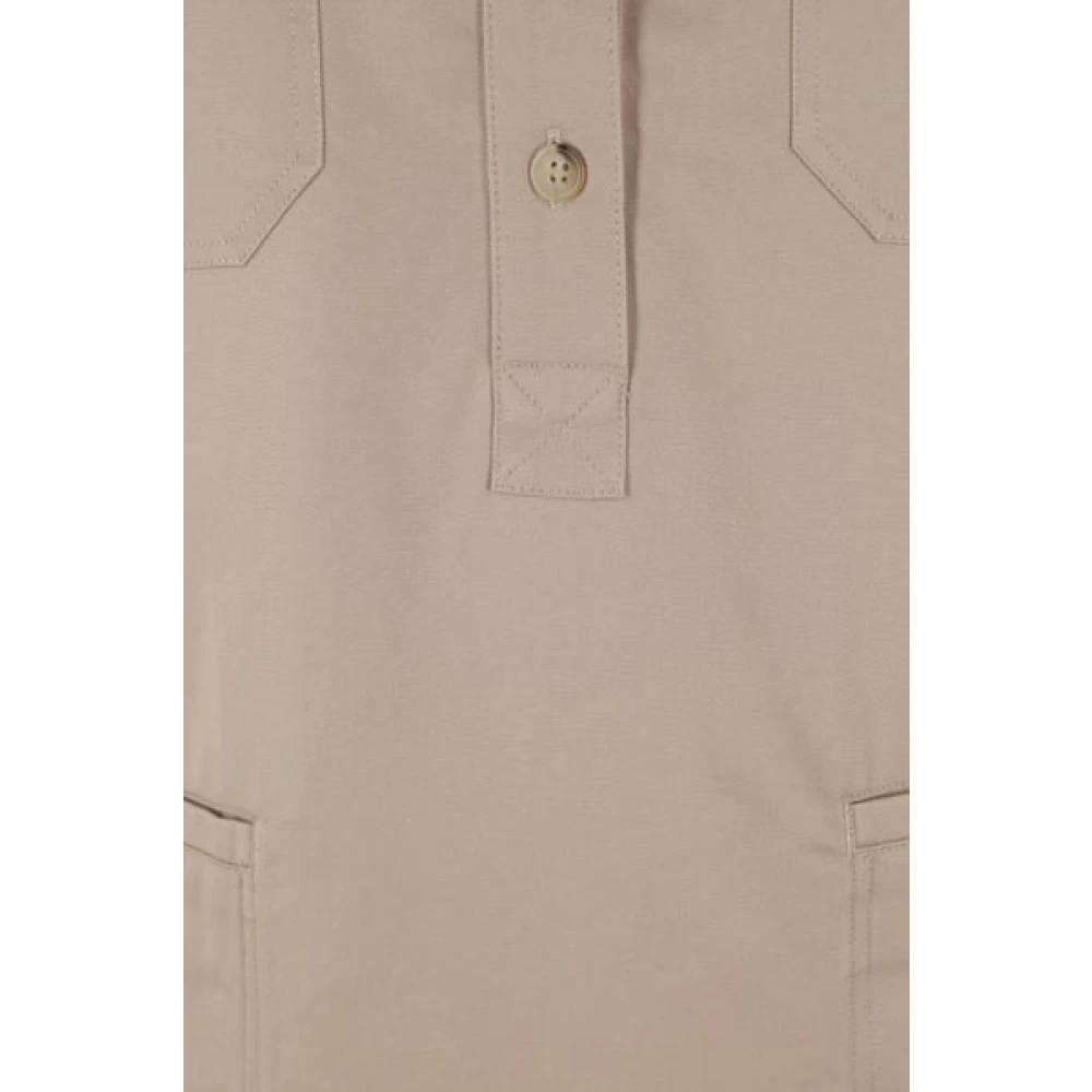 TotêMe Beige Organisch Katoenen Twill Overhemd Beige Dames