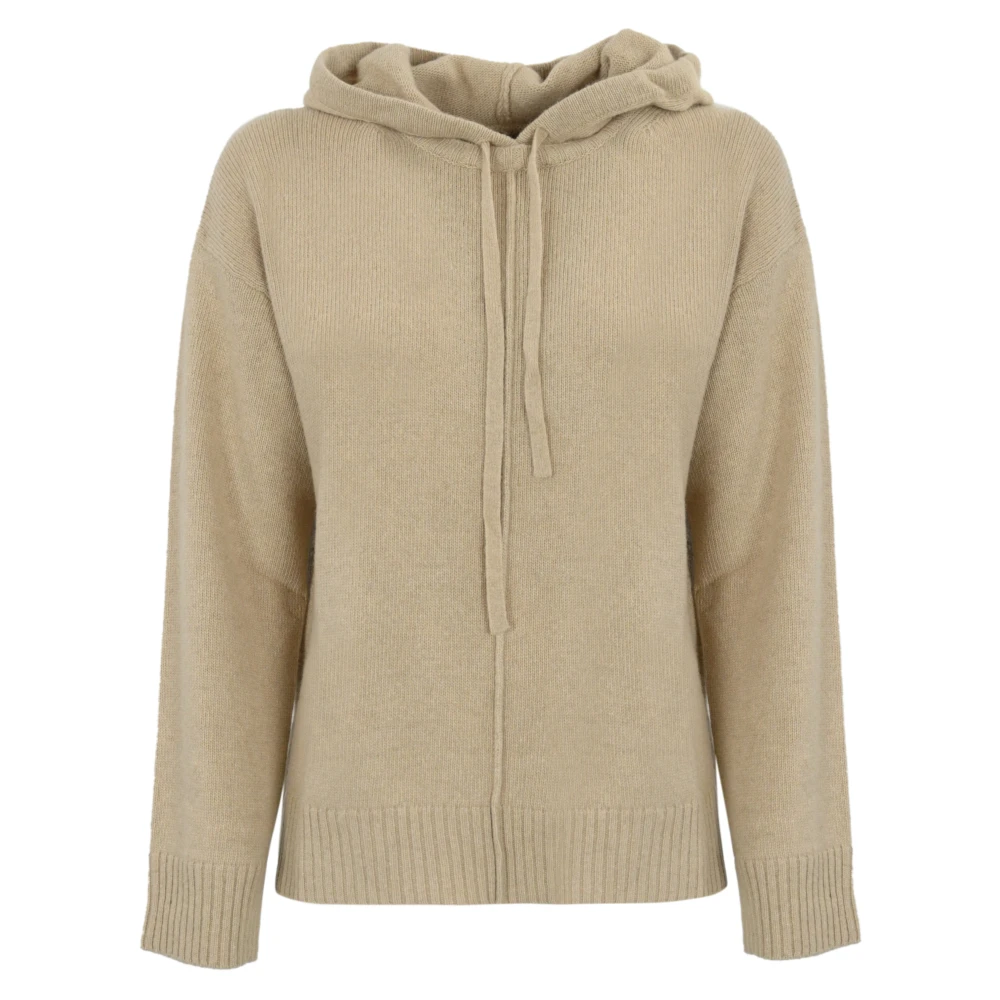 Max Mara Weekend Kasjmiertrui met Capuchon Beige Dames