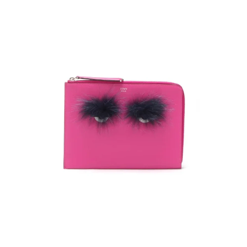 Fendi Vintage Pre-owned Leather clutches Pink Dames