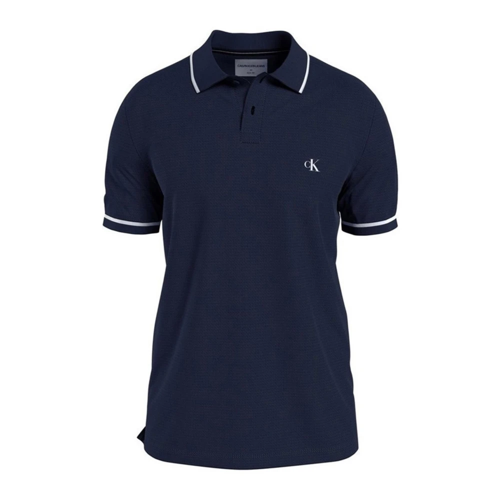 Calvin Klein Polo met korte mouwen in blauw Blue Heren