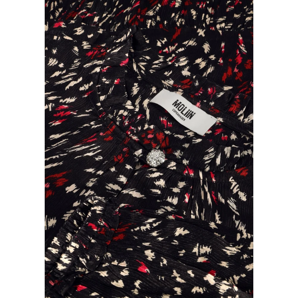 Moliin Elegante Zwarte Mini Jurk Black Dames