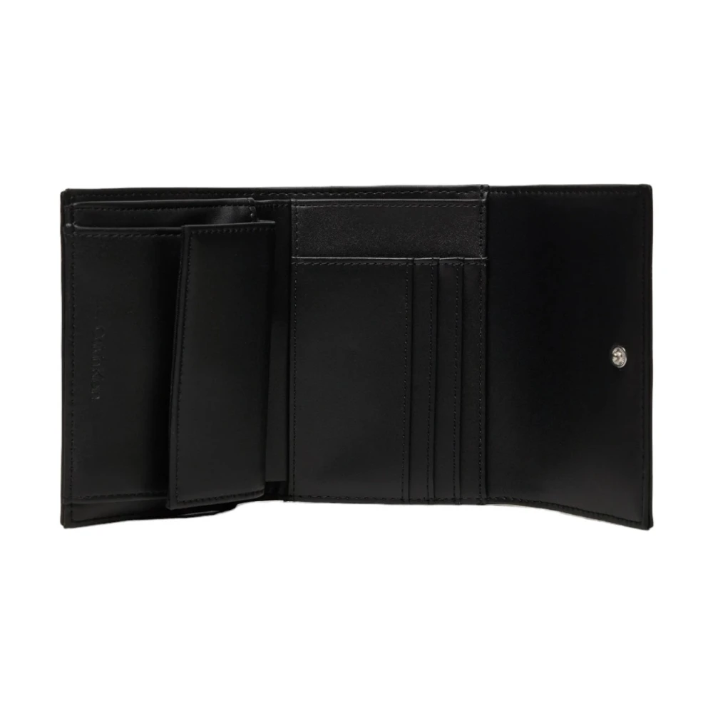 Calvin Klein Trifold Ritsportemonnee Herfst Winter Collectie Black Dames
