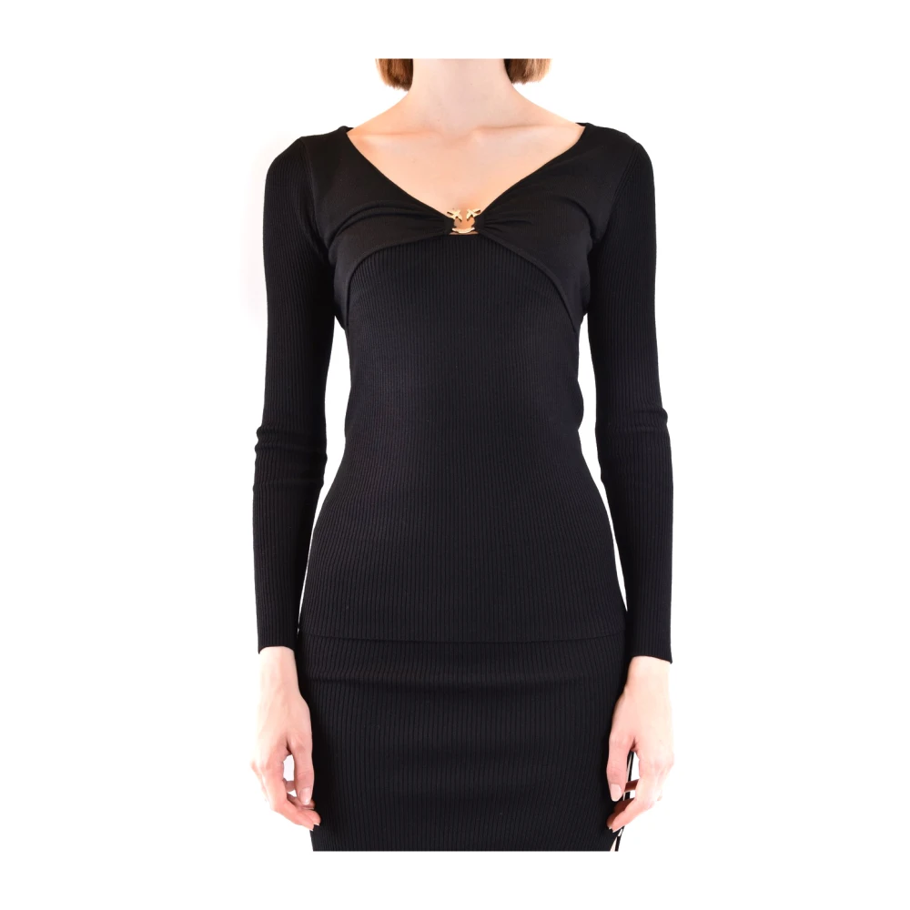 pinko Zwarte Trui voor Dames Aw23 Black Dames