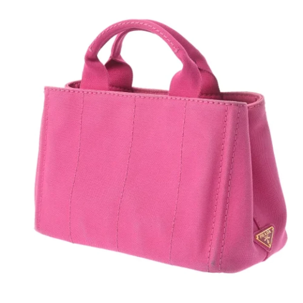 Prada Vintage Pre-owned Canvas prada-bags Pink Dames
