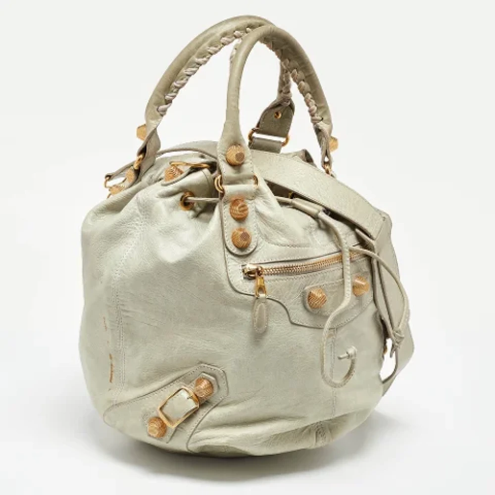 Balenciaga Vintage Pre-owned Leather handbags Gray Dames
