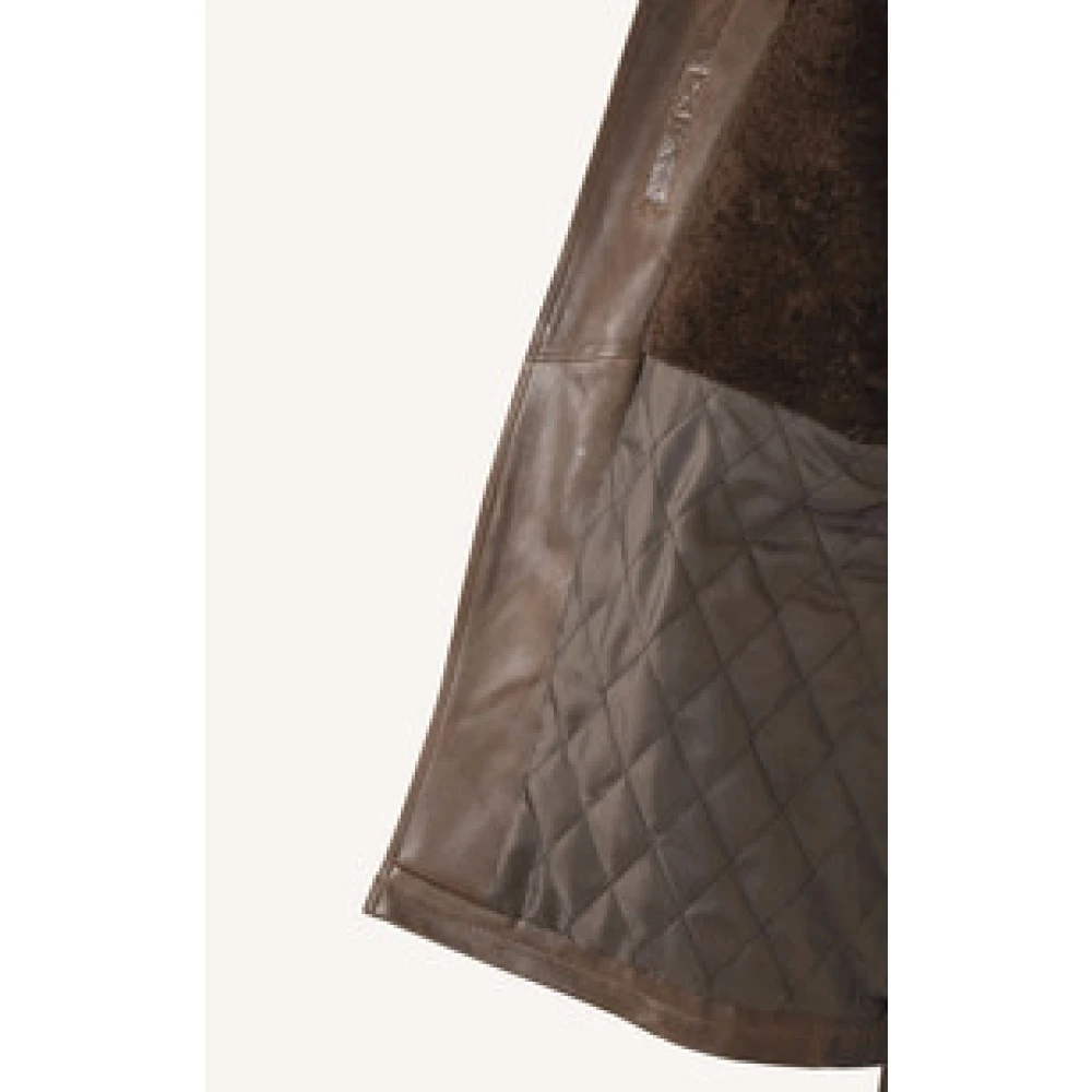 La Canadienne Bruine Schapenvacht Shearling Jas Brown Heren