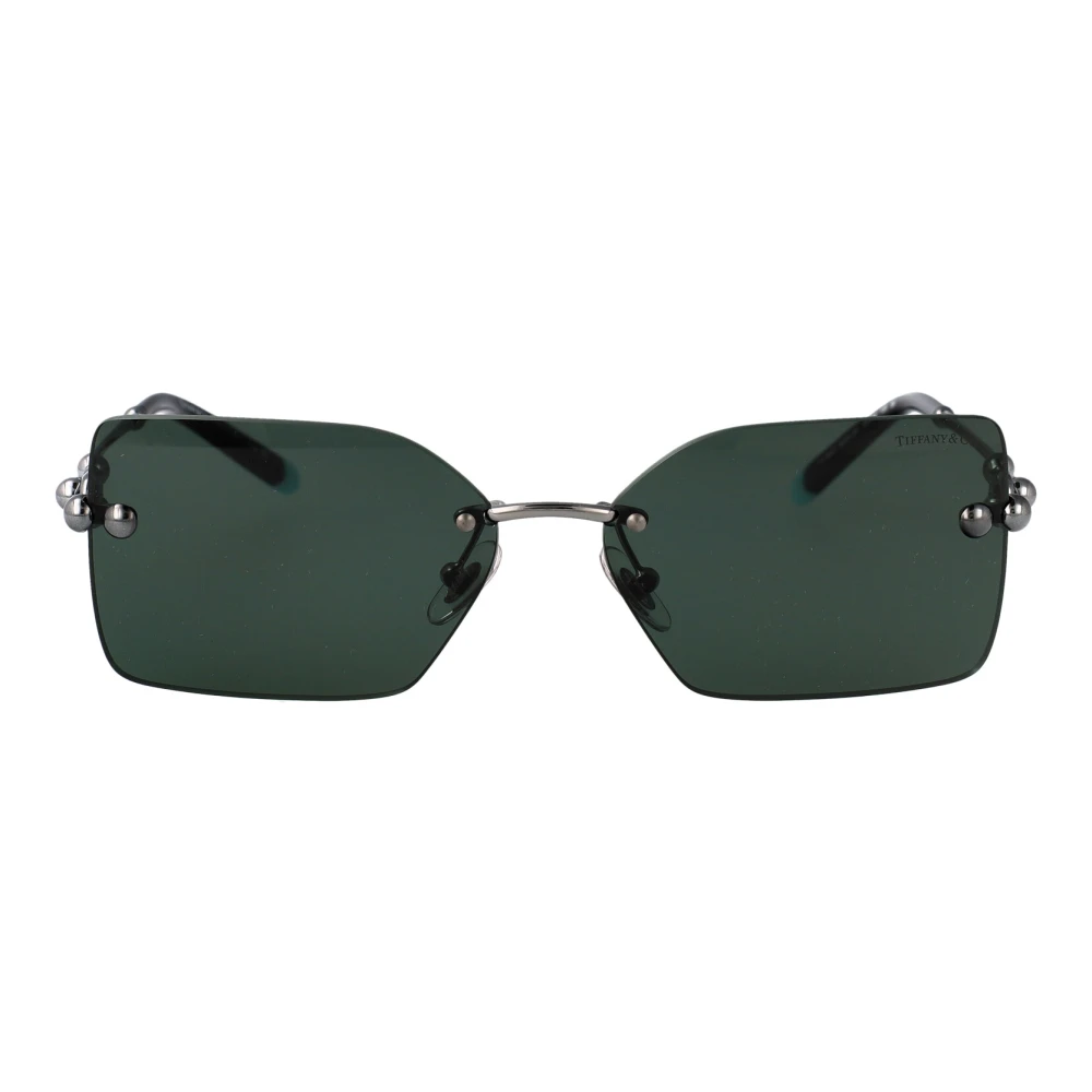 Tiffany Unisex Grey/Green Tf3088 60033H Sunglasses Metal Squared Normal - Image 3