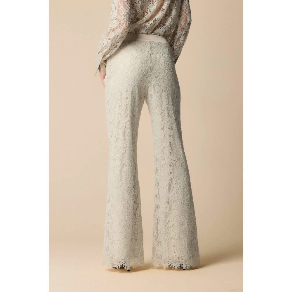 Kocca Kanten Rits Rechte Pijp Broek White Dames